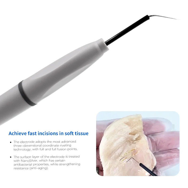 JUMTOP Dental Portable Electrosurgical Unit with 10Pcs Electricity Knife High-frequency Electrocautery Machine