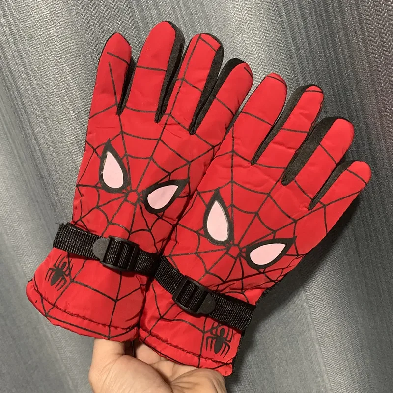 

Children Ski Gloves Spider Man Warm Winter Gloves Windproof and Waterproof Outdoor Cycling Gloves Children Winter Gifts