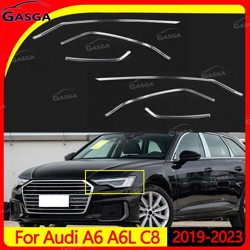 

For Audi A6 A6L C8 2019-2023 Car DRL Headlight Light Guide Plate Daytime Running Light Tube Bar Daytime Running Lights Light