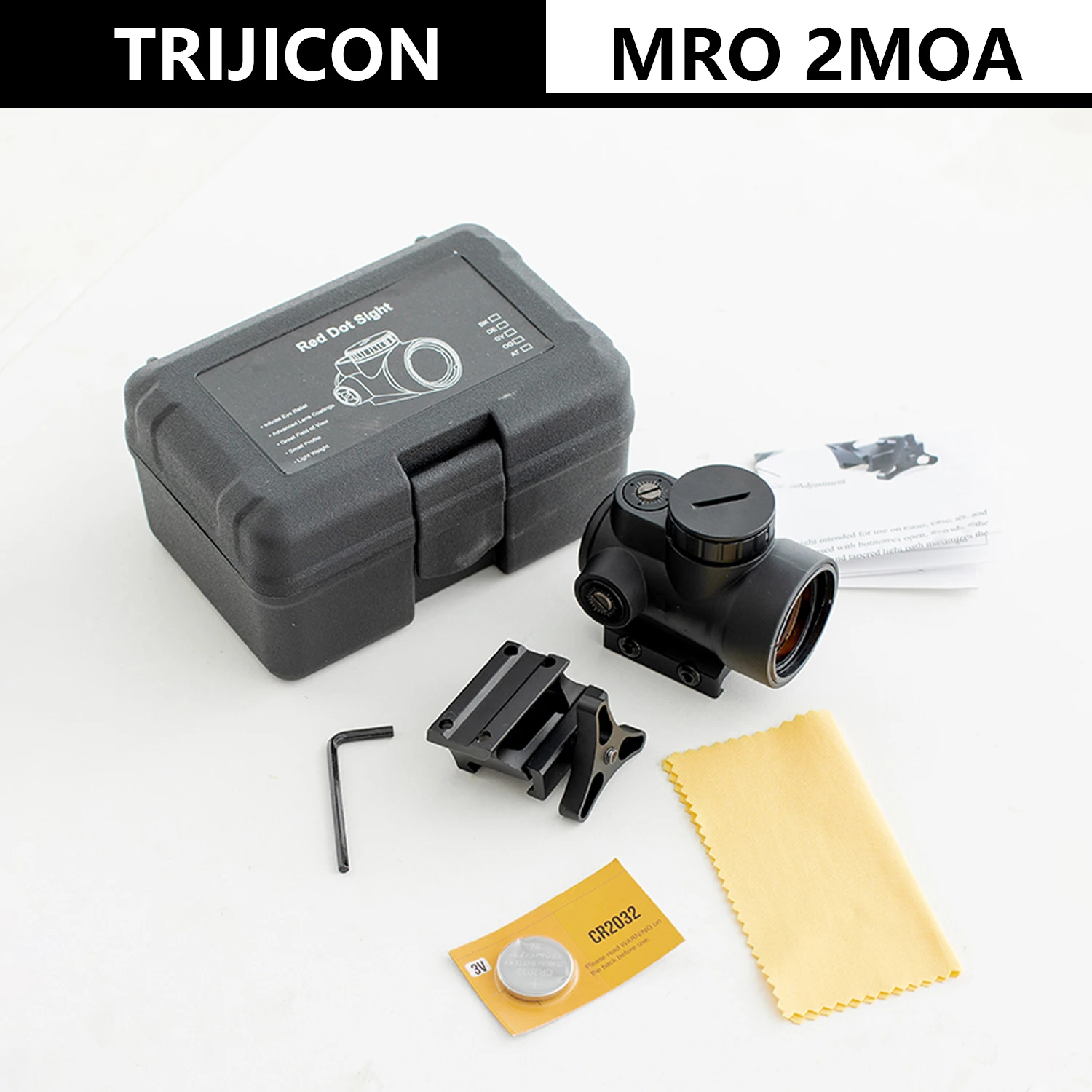 

Trijicon MRO 2MOA Red Dot Sight Scope with Low Mount High Mount Hunting Scope Shooting Reflex Sight