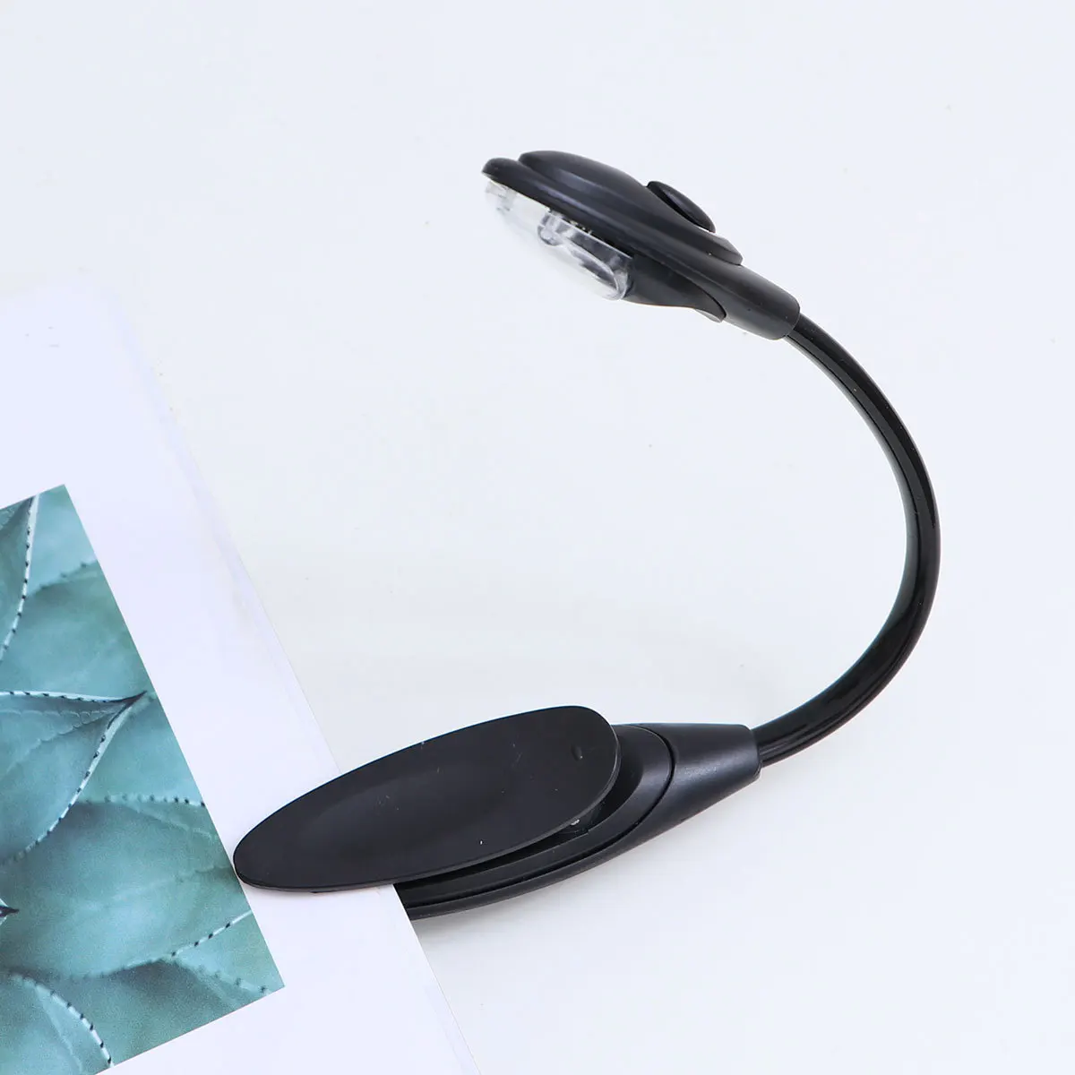 Mini lampe de livre LED à clipser, noire, Flexible, réglable, Portable, lampe de lecture longue durée pour lire la pêche de nuit
