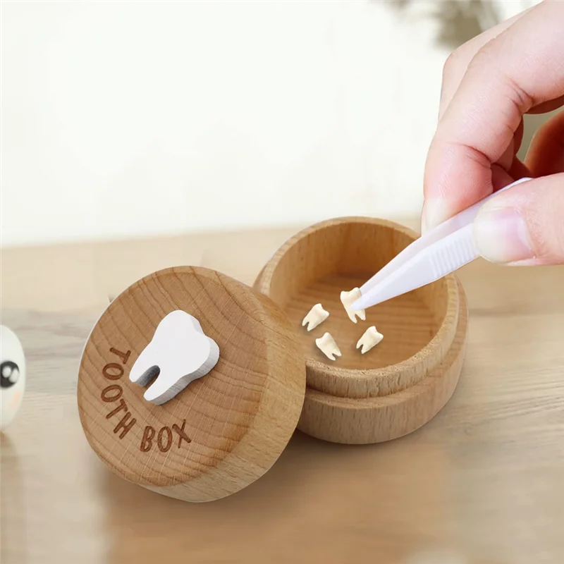 F-F صندوق جنية الأسنان ثلاثي الأبعاد صندوق خشبي منحوت صندوق جنية الأسنان ملحقات الديكور لصبي أو فتاة #2