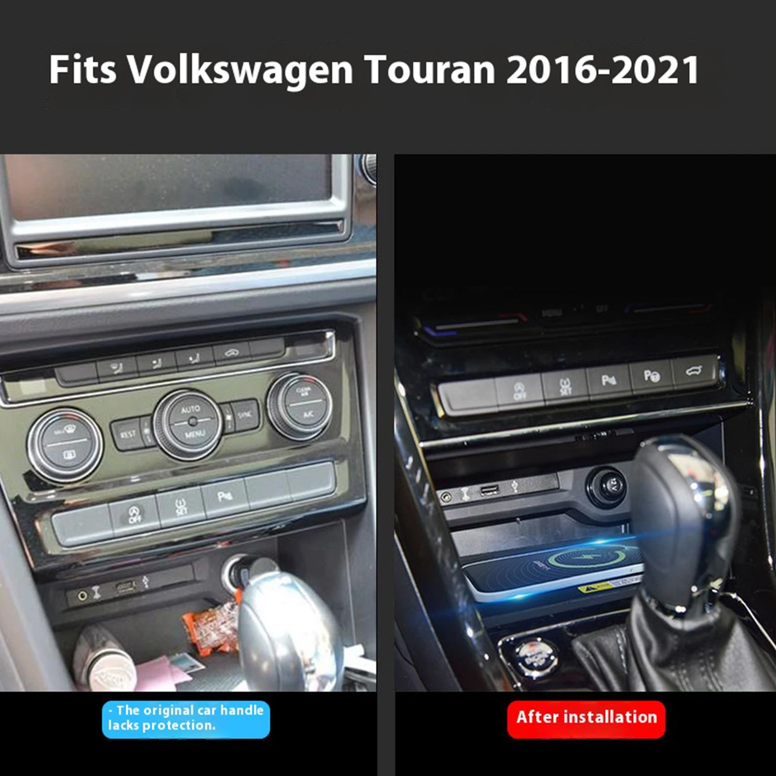 2 Din для Volkswagen Touran 20 – обзор и цена Wireless Car Charger Mount Fast Charging