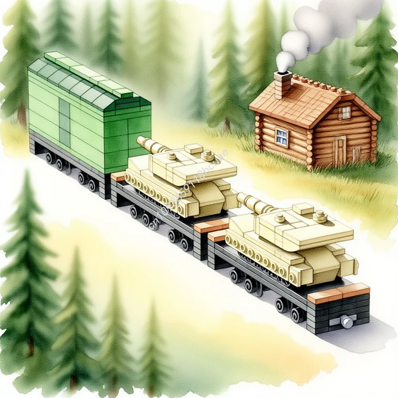 

329 шт. MOC Train AniPhobia Rolling Stock Pack 1 модель строительных блоков строительные рождественские подарки образование детские игрушки кирпич