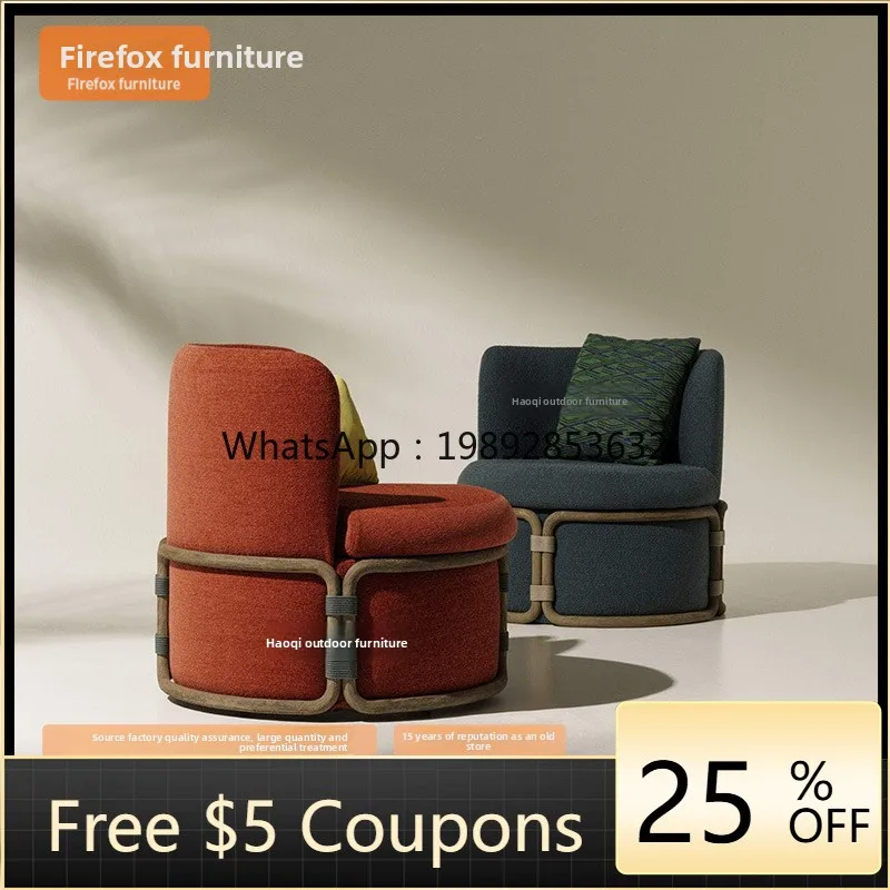 

LYY Outdoor Leisure Sofa Coffee Table Set for Sunroom Villa Courtyard Creative Homestay Open Air