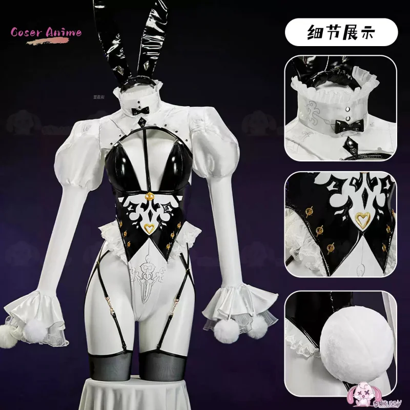 Bunny Girl Newly Nier 2B Cosplay Costume Halloween Christmas Role Playing Party Comic Women PU leather
