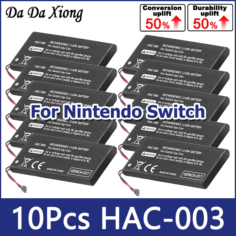 10pcs HAC006 525mAh NEW Battery for Nintendo Switch HAC 006 HAC-015 HAC-016 HAC-A-JCL-C0 HAC-A-JCR-C0 Switch NS Joy-Con