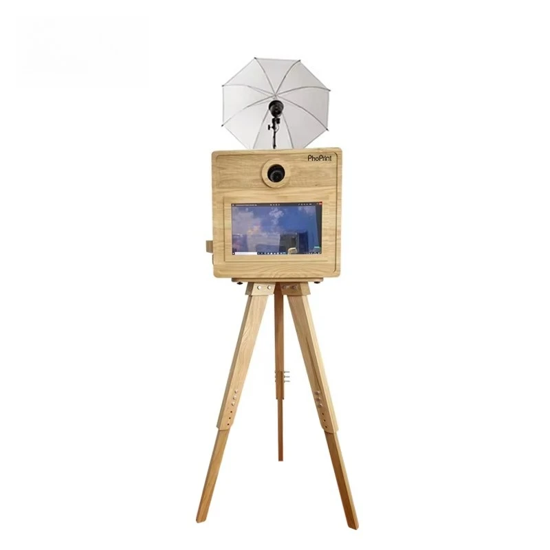 Wooden Photo Booth Vintage Country Style Buy a Photo Booth Machine with Photo Booth Props