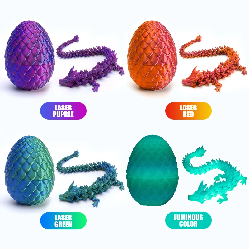 3D Printed Crystal Dragon Gem Dragon, 3D Articulated Dragon Toys, Rotatable And Poseable Joints Fidget Toy For Kid Gift Toy