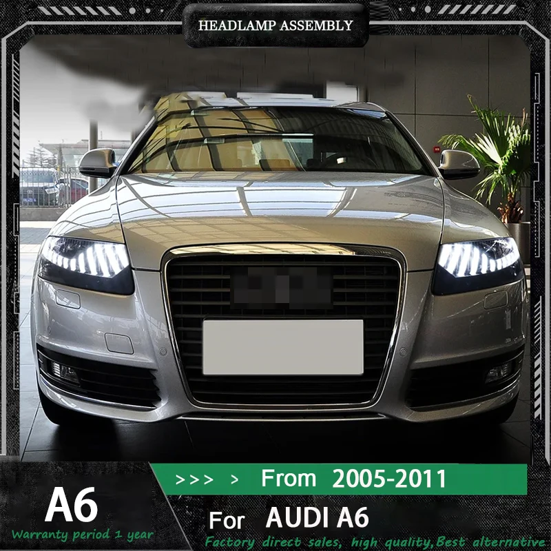 

Car Lights For Audi A6 Headlights 2005 2006 2007-2011 A6L LED Projetor Headlamp Daytime Running Light Automotive Accessories