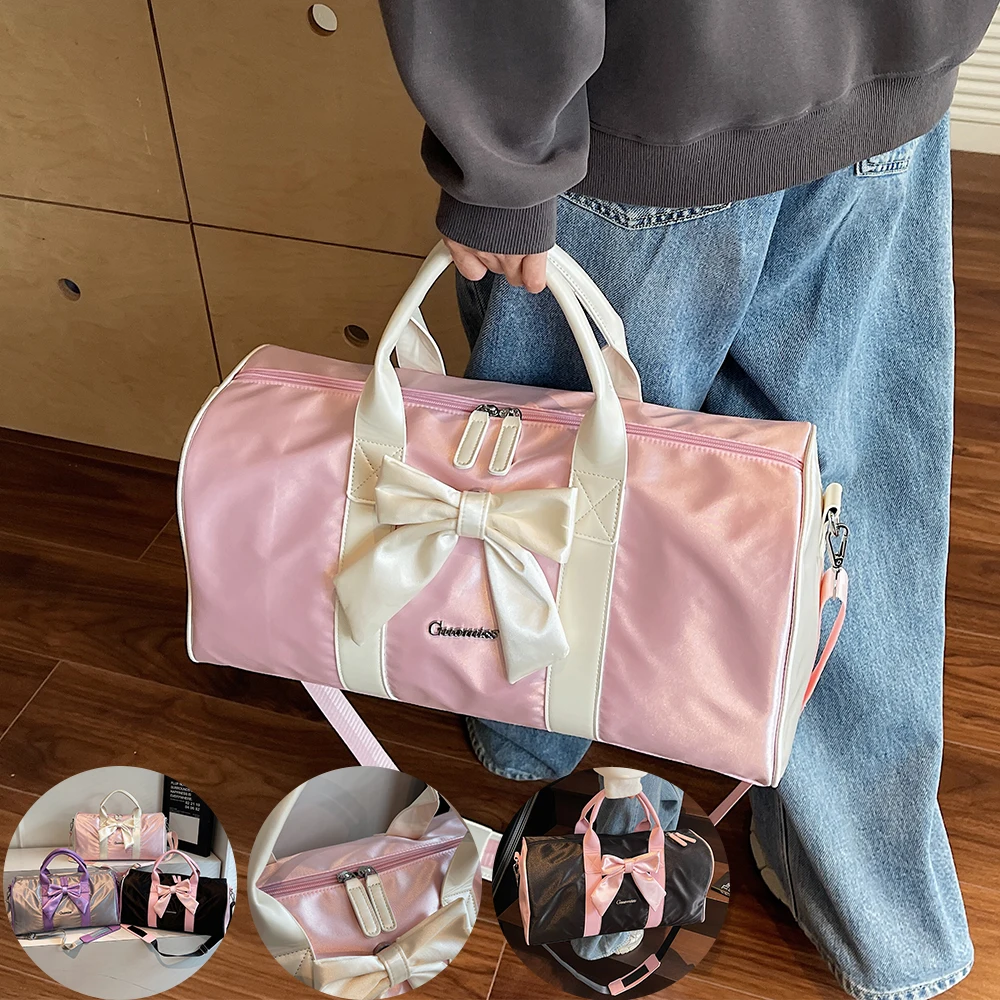

Новая модная дорожная сумка со съемным галстуком-бабочкой, ручная сумка через плечо, ощущение сладкого и девичника, сумка для парадного багажа