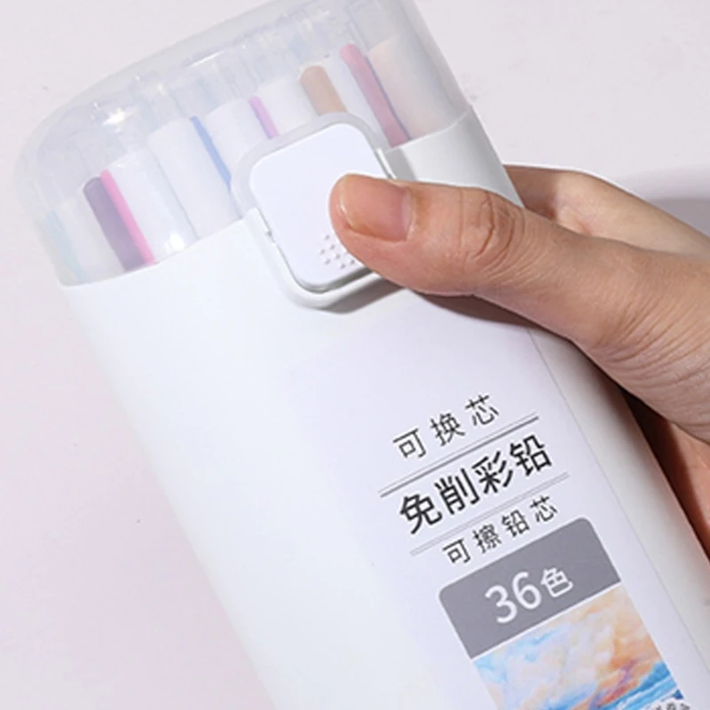 Erasable Colored Pencils Non Sharpening For Kid Art Project 3.0MM Refillable Retractable Colored Pencils For Drawing Best Sale