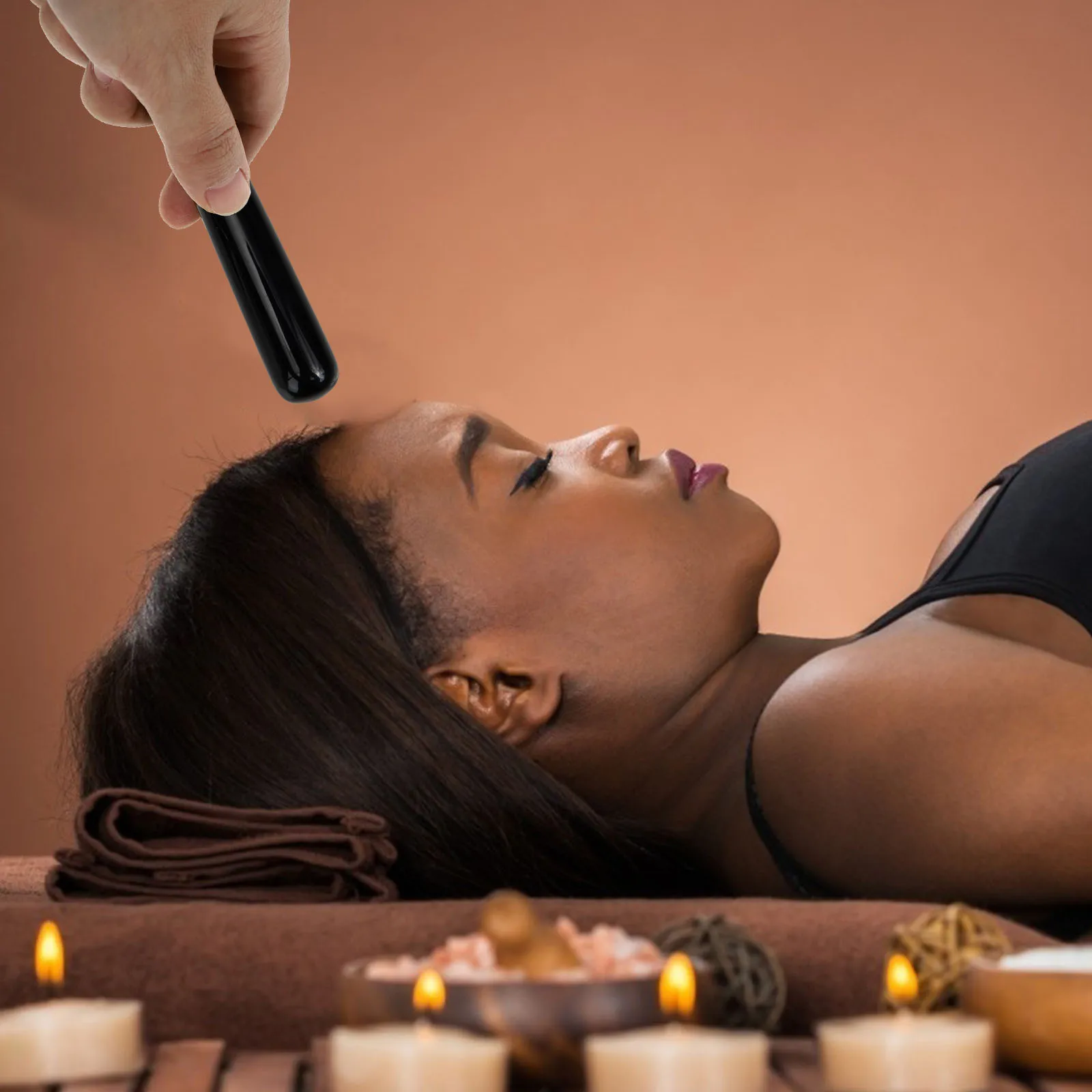 

Jade Scrape Rod Skin-Friendly Jade Acupressure Stick Lightweight Portable Massaging Wand for Face Eye Body Therapy