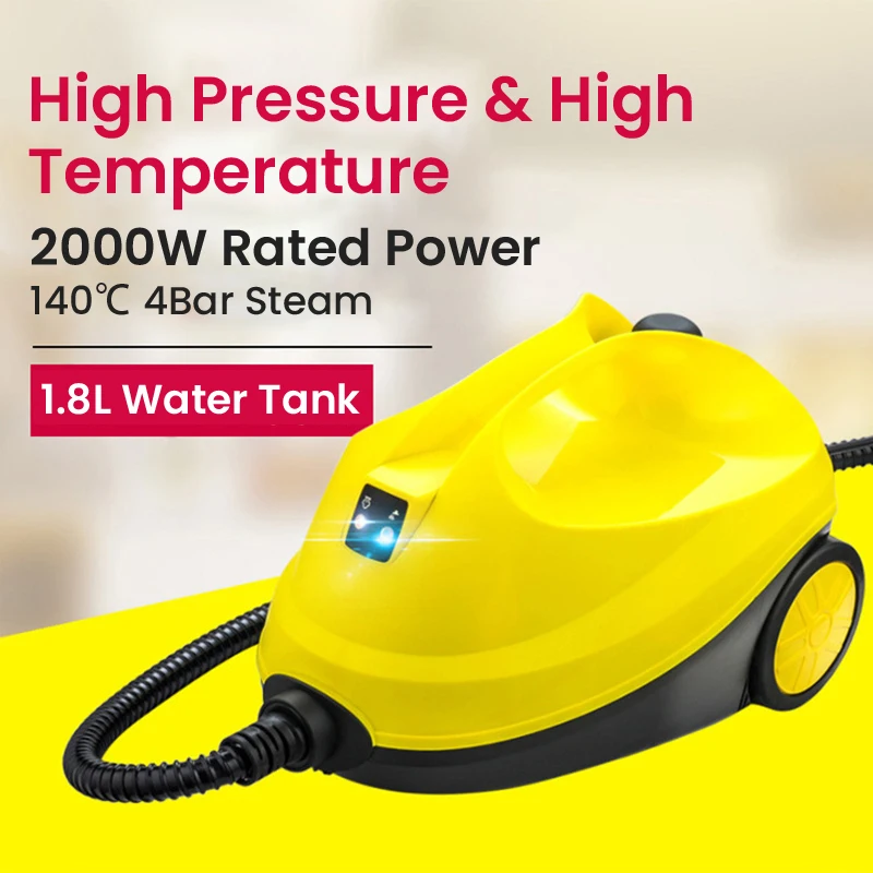 Handhled High Pressure High Temperature Steam Cleaner 2000W for Air Conditioning Kitchen Hood Car Steaming Cleaner Sterilizer