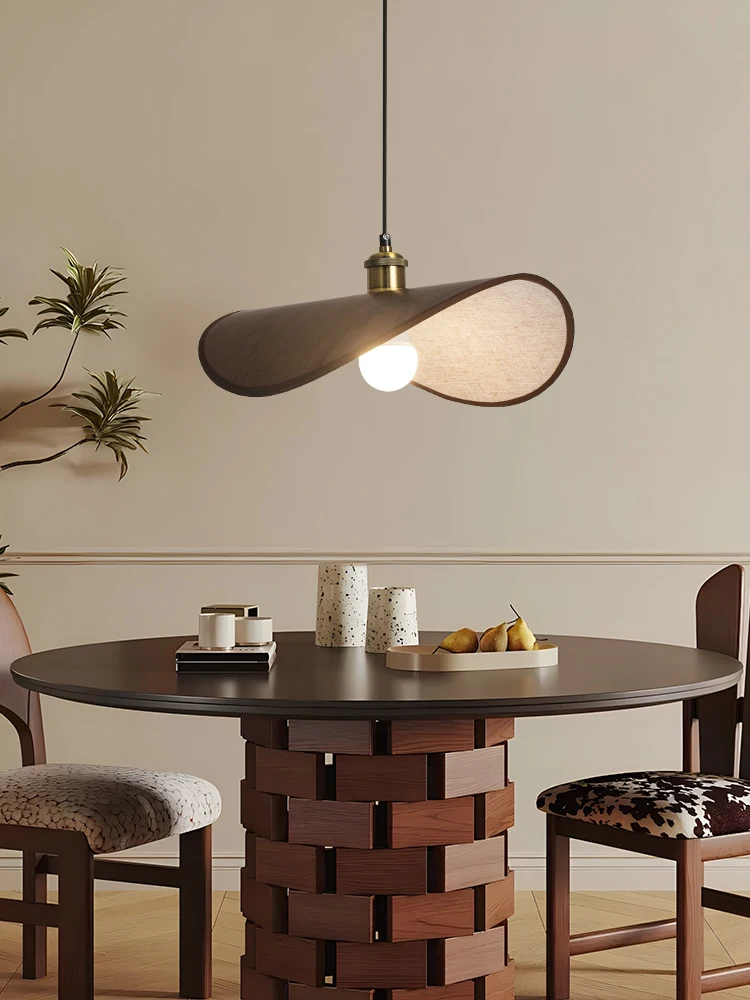 

Japan Vintage LED Chandelier Living Room Bedroom Retro Fabric Pendant Lights Cloth Hanging Lamp for Room Decor Mood Light