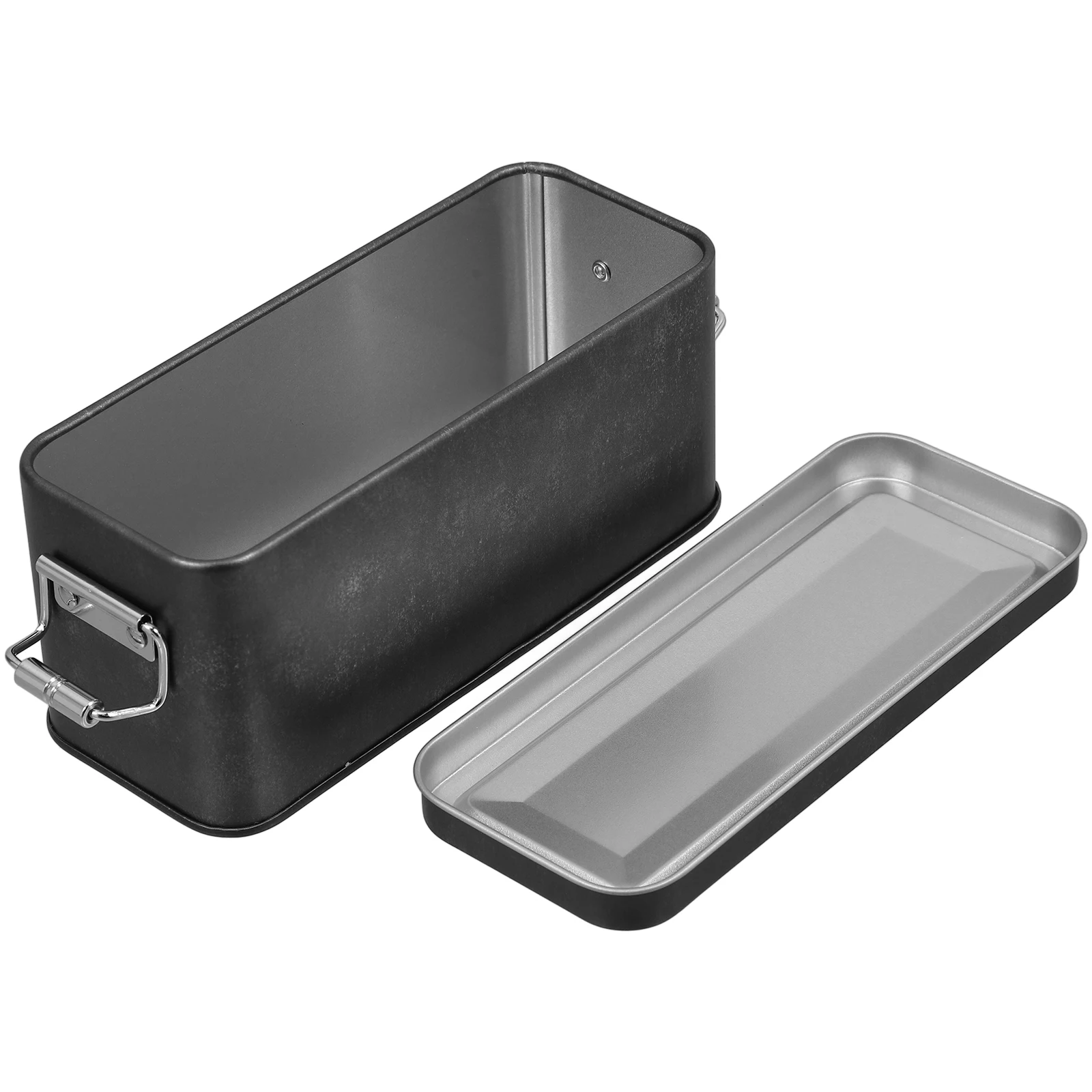 Kotak Besi Kemasan Persegi Panjang Wadah Logam Untuk Penyimpanan Kue Permen Camilan Dapat Digunakan Kembali Dekoratif