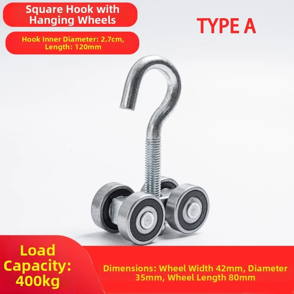 C50 Sliding Door Pulley Wheels Track System Heavy-Duty Sliding Door Hanging Rail Bearing Wheel Iron Pulley For Industrial