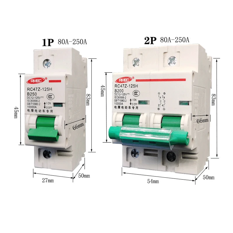 1P 80A 100A 125A 150A 200A 250A wyłącznik prądowy DC 12V 24V 48V ogniwa słoneczne RV jacht lifepo4 wyłącznik ochronny akumulatora