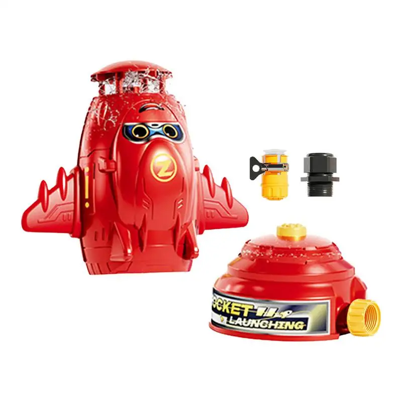 

Sprinkler Rocket Outdoor Water Toys Cute Rocket Shape 360 Rotating Sprinklers Outdoor Kids Water Toys Games For Backyard Lawn
