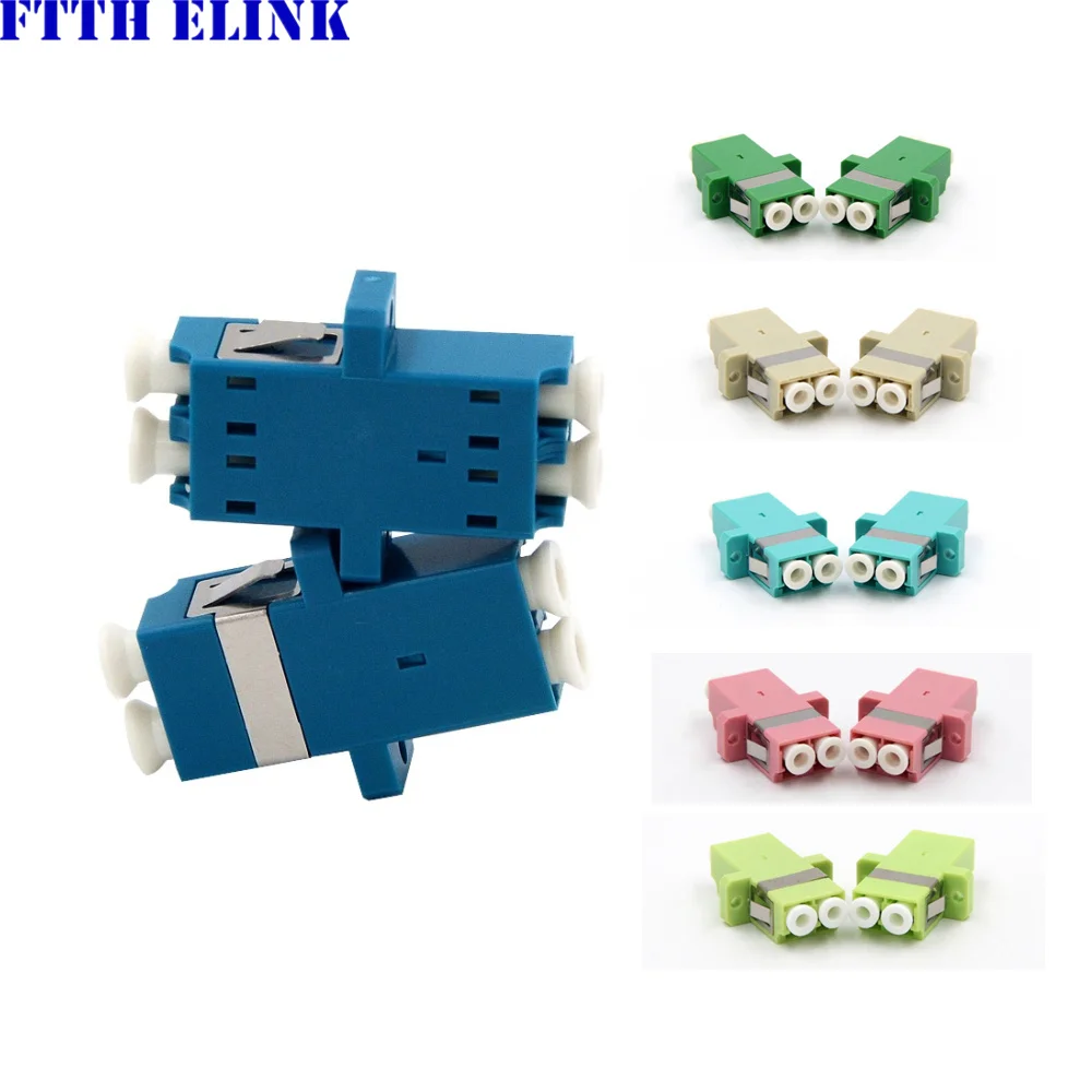 

LC duplex adapter SM MM OM3 OM4 OM5 blue green gray aqua pink optic fiber coupler DX ftth connector APC IL 0.2db 100pcs