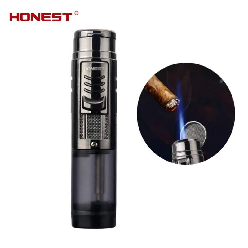 Honest Lighter Cigar Lighter Jet Torch Lighter Butane Inflatable Lighter Outdoor Ignition Smoking Accessories Men'S Gadgets Gift