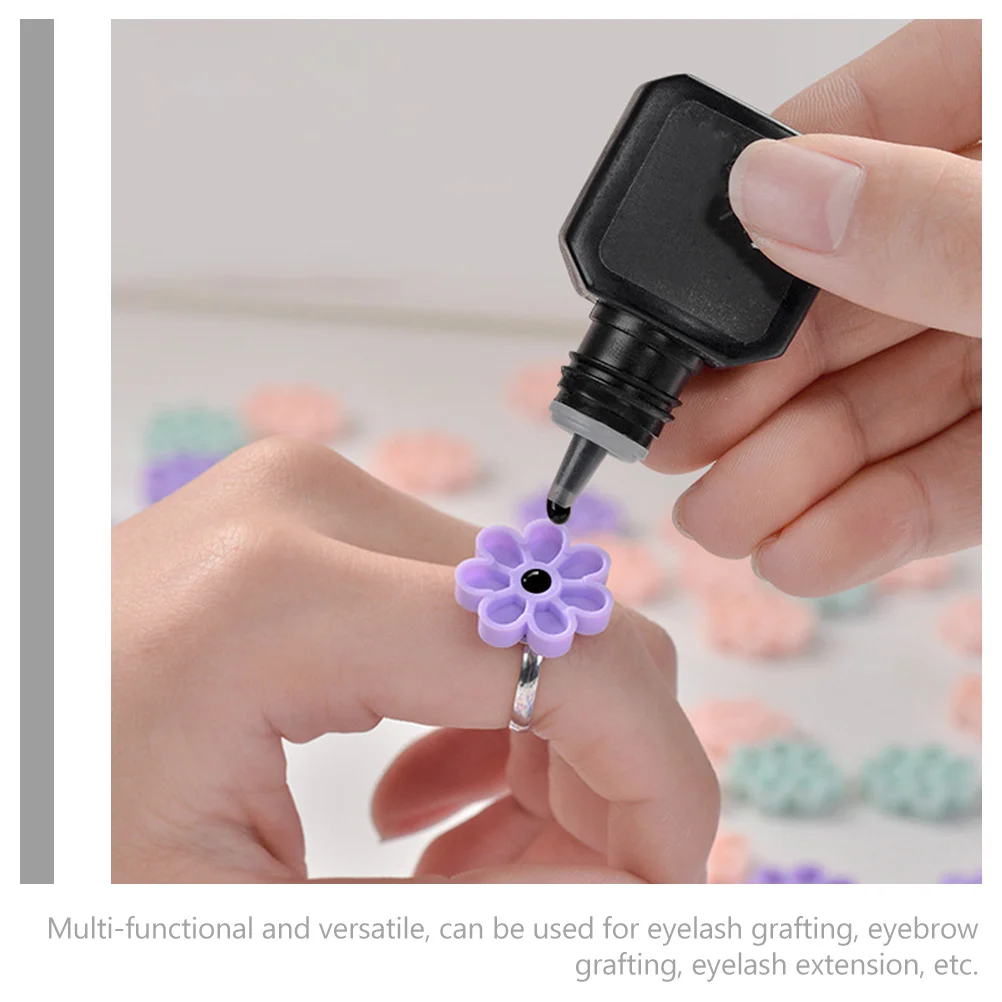 

100pcs Eyelash Glue Cup Multi-Grid Design Save Glue Prevent Drying Lash Extension Holder Lash Grafting Tool Eyelash Container