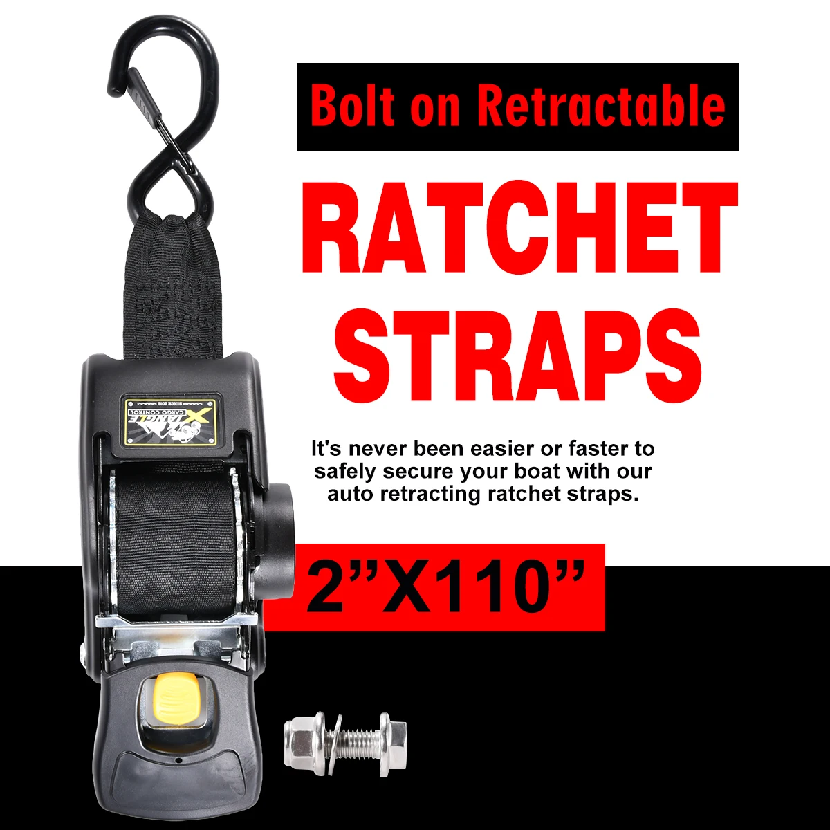 2 polegadas resistente 3300lbs bs bolt-on automático retrátil barco reboque transom amarrar cinta auto retrátil catraca cinta automática