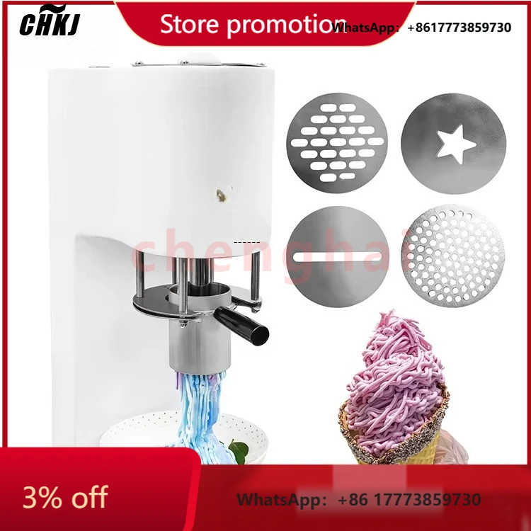 

CHKJ-2025NEWInnovative Design 4 Shapes Food Equipment Automatic Ice Cream Noodle Maker Spaghetti Press Ice Cream Machine