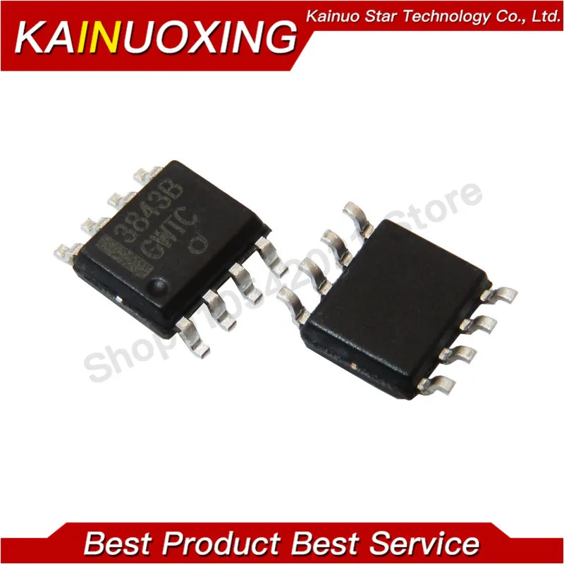 10 قطعة UC3843 SOP8 3843B SOP UC3843B UC3843A SOP-8 3843 SMD شرائح IC الجديدة والأصلية