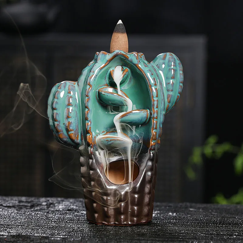 Home Furnishings New Backflow Incense Burner With Both Sides Creative Bergamot Home Sandalwood Indoor Living Room Decoration