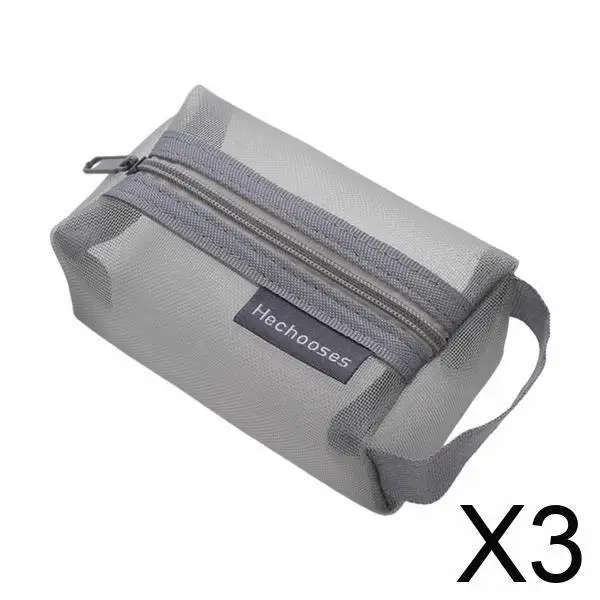 Nylon Mesh Cosmetic Bag Portable Zipper Pouch Beauty Storage Organizer for Travel Small Accessories