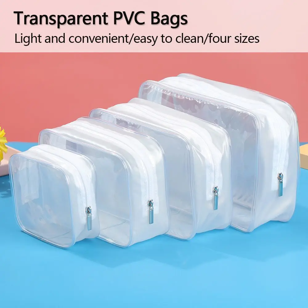 Transparent PVC Bags Travel Organizer Clear Makeup Bag Beautician Cosmetic Bag Beauty Case Toiletry Bag Make Up Pouch Wash Bags