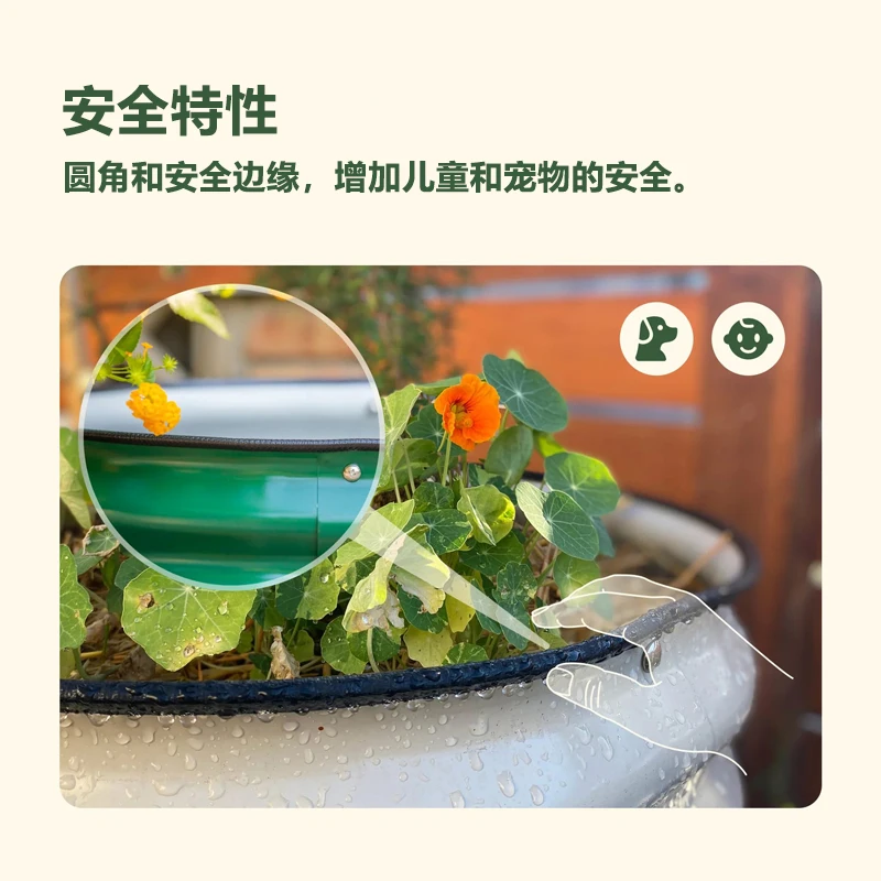 Outdoor balcony flower courtyard metal planting box roof planting flowers vegetable bed movable vegetable frame  pot  slot