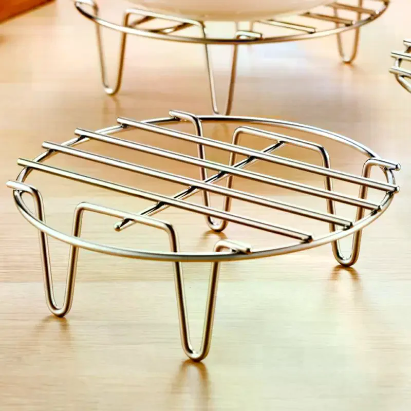Heavy Duty Steaming Rack Holder, Stainless Steel Cooking Support Stand, Universal Kitchen Accessory for Baking and Steaming