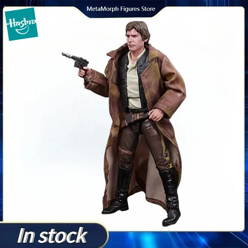 Hasbro-figuras originales de Star Wars, serie negra, Han Solo (Endor), modelo de colección de juguetes de Anime