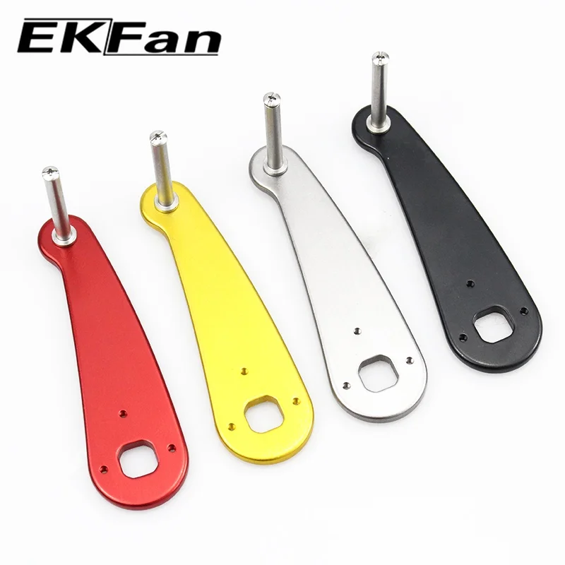 Ekfan 10.6x10.6MM Holes 5MM shaft Fishing Reel 110mm Length Aluminum Alloy Fishing Handles DIY