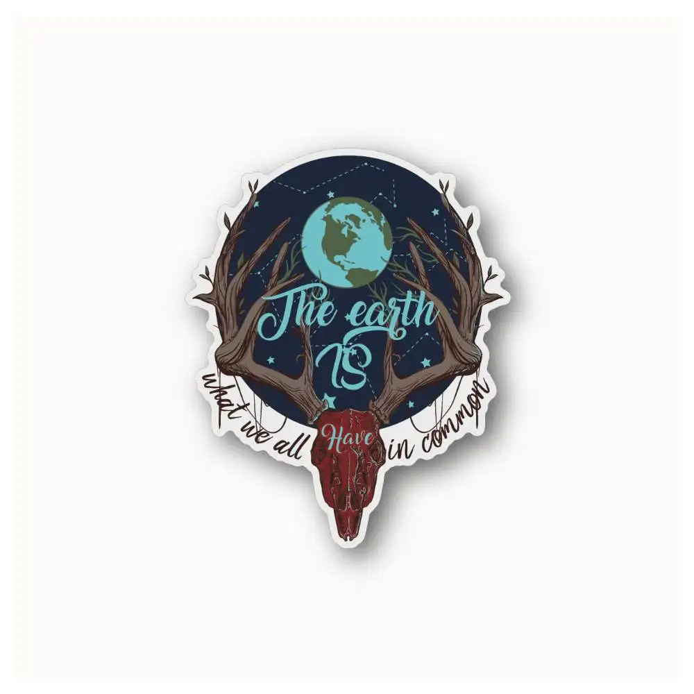 Earth And Stars Waterproof Stickers For Decorating Car Windows Motorcycles And Computers.