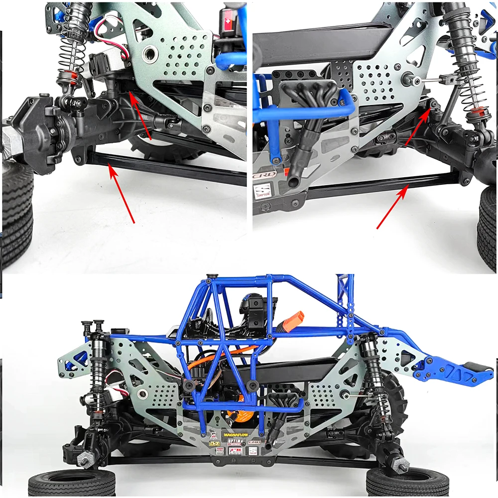 TRINOOD varilla de enlace de chasis de Metal varillaje superior e inferior para camión LMT 4WD 1/8 coche trepador de control remoto piezas de mejora