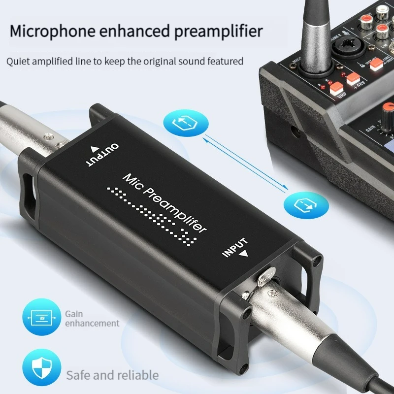 MA-1 Microphone Preamp Mic Preamplifier Alctron Audio Mixer For Passive Ribbon Mic and Dynamic Booster for Studio Recording