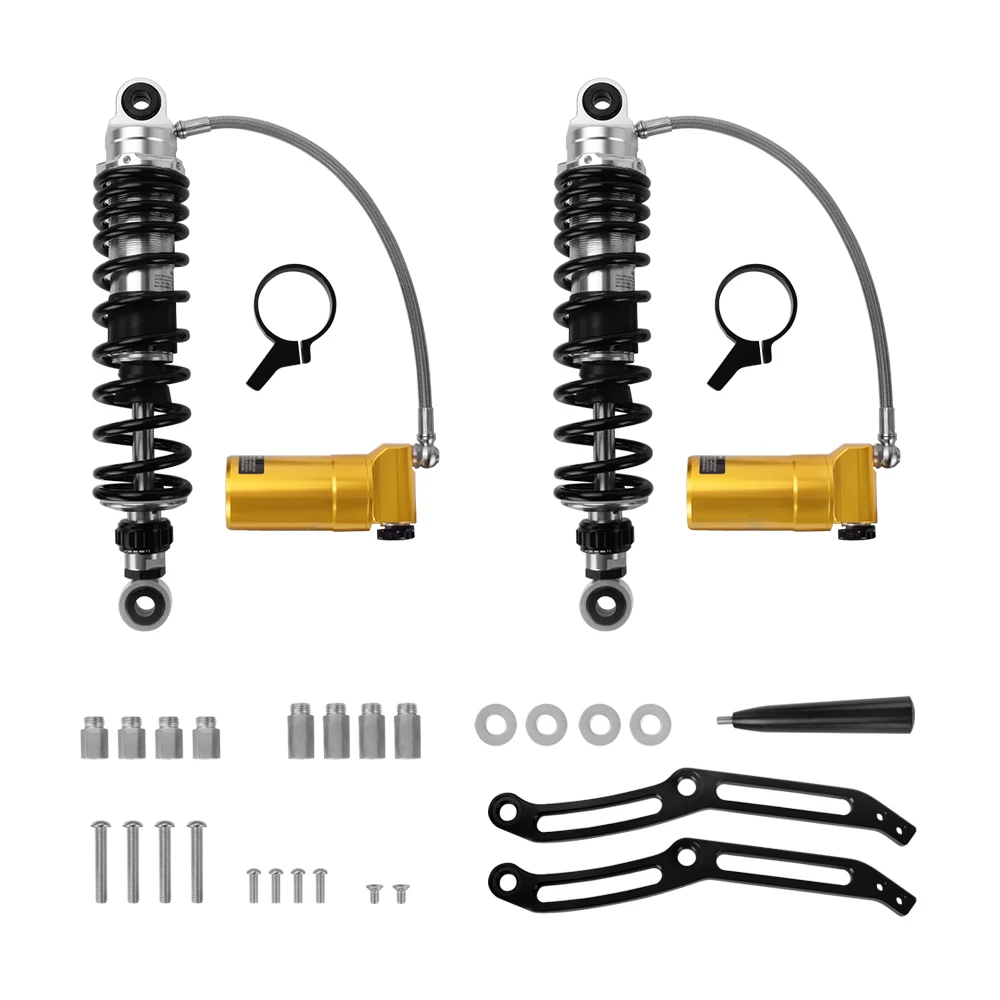 For Harley Touring Ultra Limited FLHTK 2014 to 2023 Adjustable Motorcycle Rear Suspension Shocks Remote Reservoir Shock