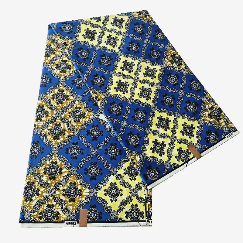 قماش طباعة شمع فائق أفريقي تقليدي 6 ياردات شمع هولندي أصلي مريح Pagne 100% قماش باتيك قطن للخياطة #4