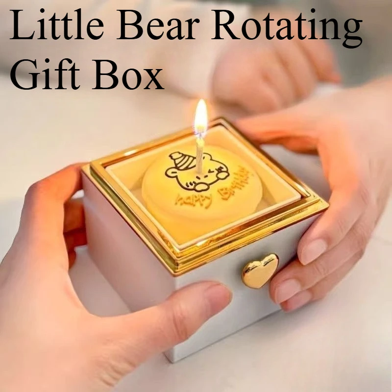 

NEW Automatic Rotating Ring Box Surprise Flip Girlfriend Birthday Gift Bracelet Ring Decoration Ornament