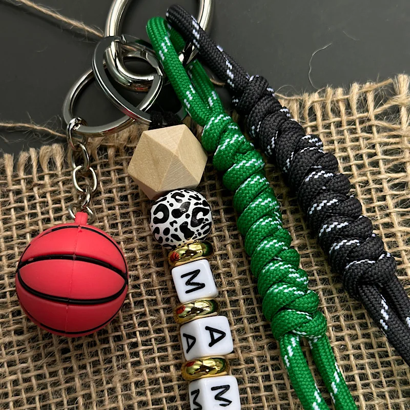 Diy Handmade Contrasting Climbing Rope Basketball Irregular Letter Pendant Suitable For Mobile Phone Bags, Keychains, Pendants F