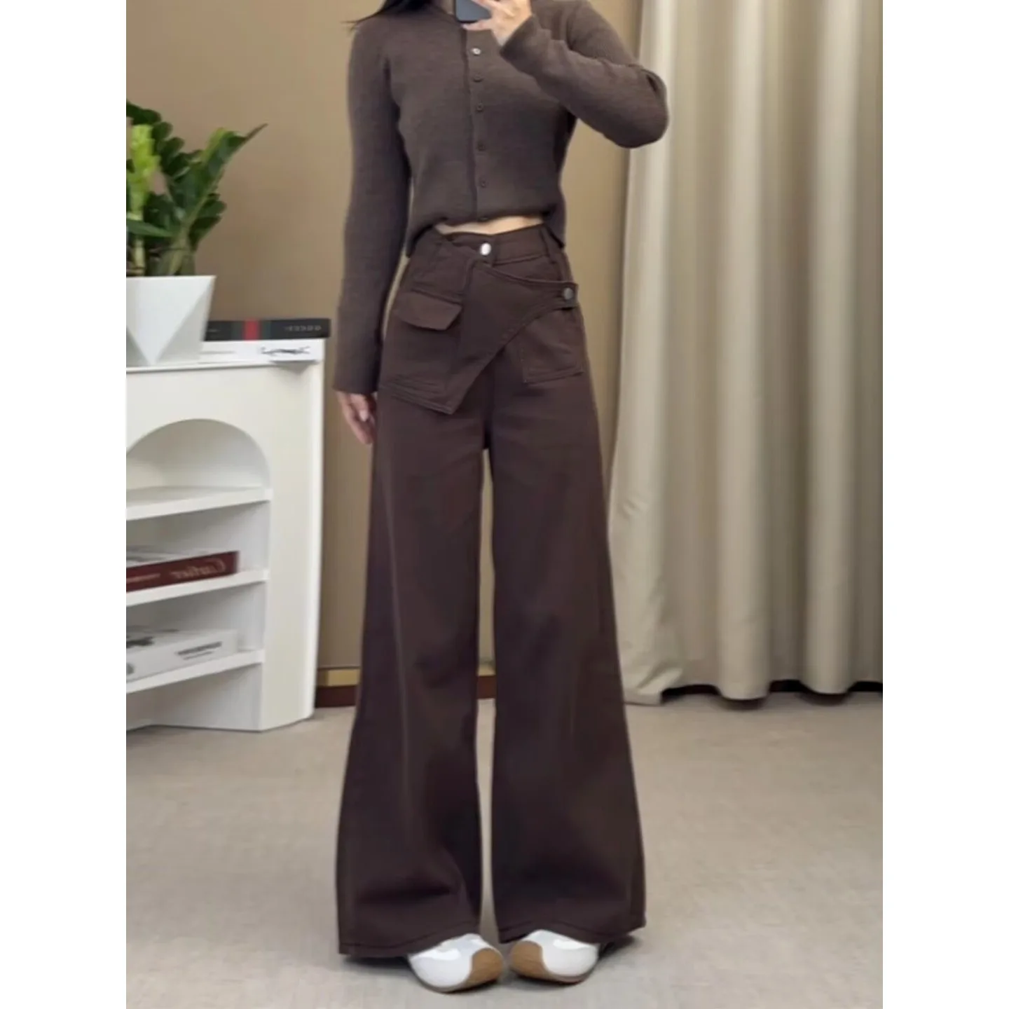 

Wide-Leg Jeans For Women Spring And Autumn 2025 New Loose Fashion Cool Versatile Trendy Hot Straight-Leg Pants