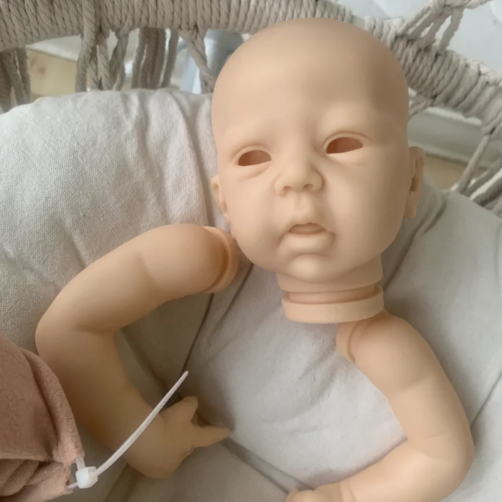 Npk 18Inch Reborn Doll Kit Mindy Unfinished Unpainted DIY Doll Parts with Cloth Body Bebe Reborn Supply