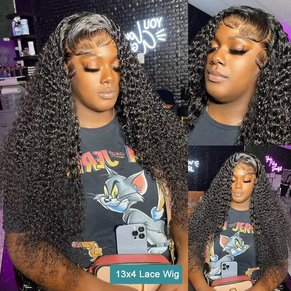13X4 13X6 Water Wave Hd Transparent Lace Front Wigs Deep Wave Lace