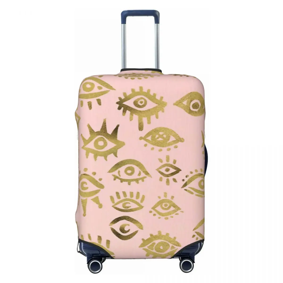 

Mystics Eyes Blush Gold Print Luggage Protective Dust Covers Elastic Waterproof 18-32inch Suitcase Cover Travel Accessories