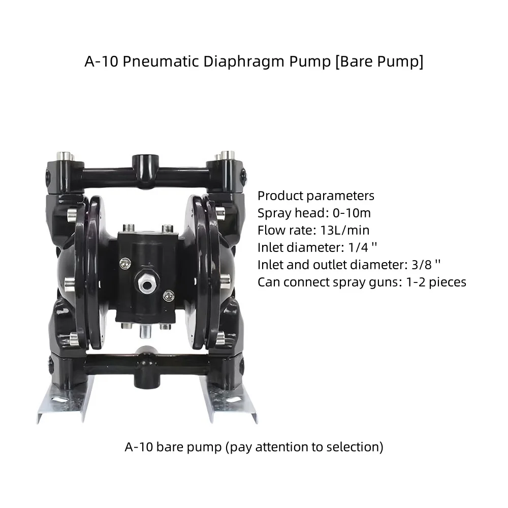 A-10/A-10A Pneumatic Diaphragm Pump Bare Pump Oil Pump Spray Paint Pump Corrosion and Acid/Alkali Resistance