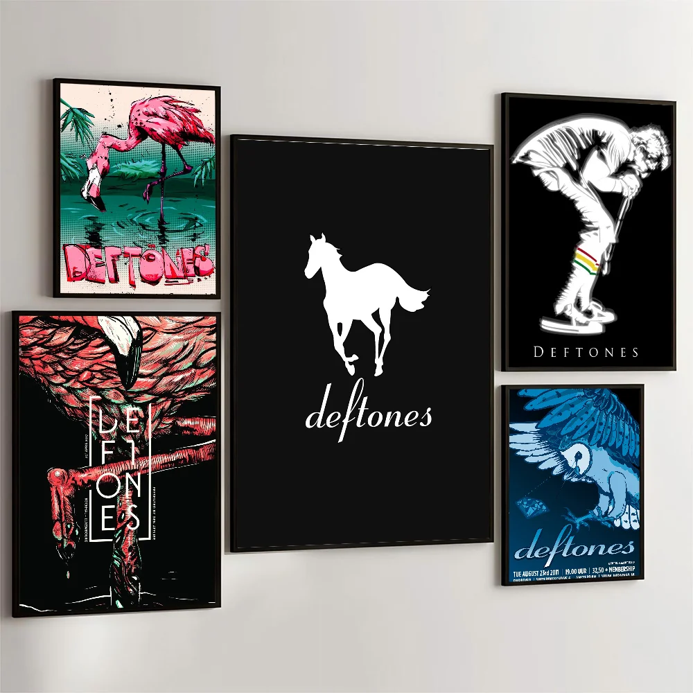 1PC Deftones Music Band Poster Movie Sticky Posters Retro Kraft Paper Sticker DIY Room Bar Cafe Aesthetic Art Wall Painting