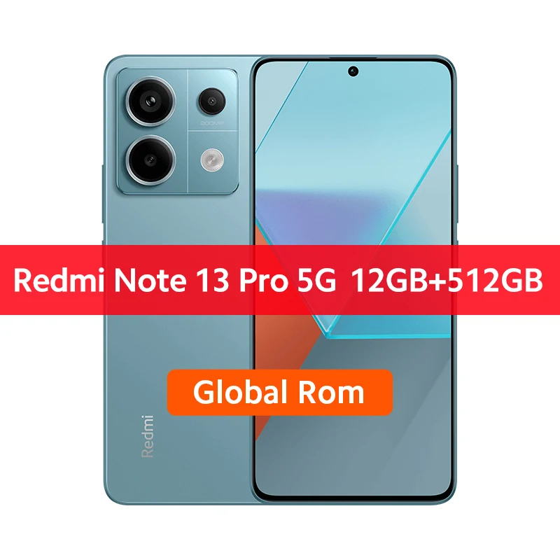 Global ROM Xiaomi Redmi Note 13 Pro 5G Smartphone Snapdragon 7s Gen 2 120Hz Screen 5100mAh 67W Fast Charging Cellphone 8GB 256G